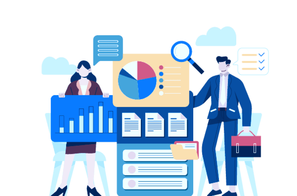 Business analytics illustration